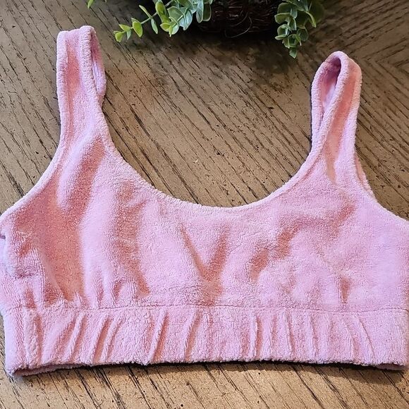 Zara Pink Terry Sports Bra Size S - Picture 6 of 6